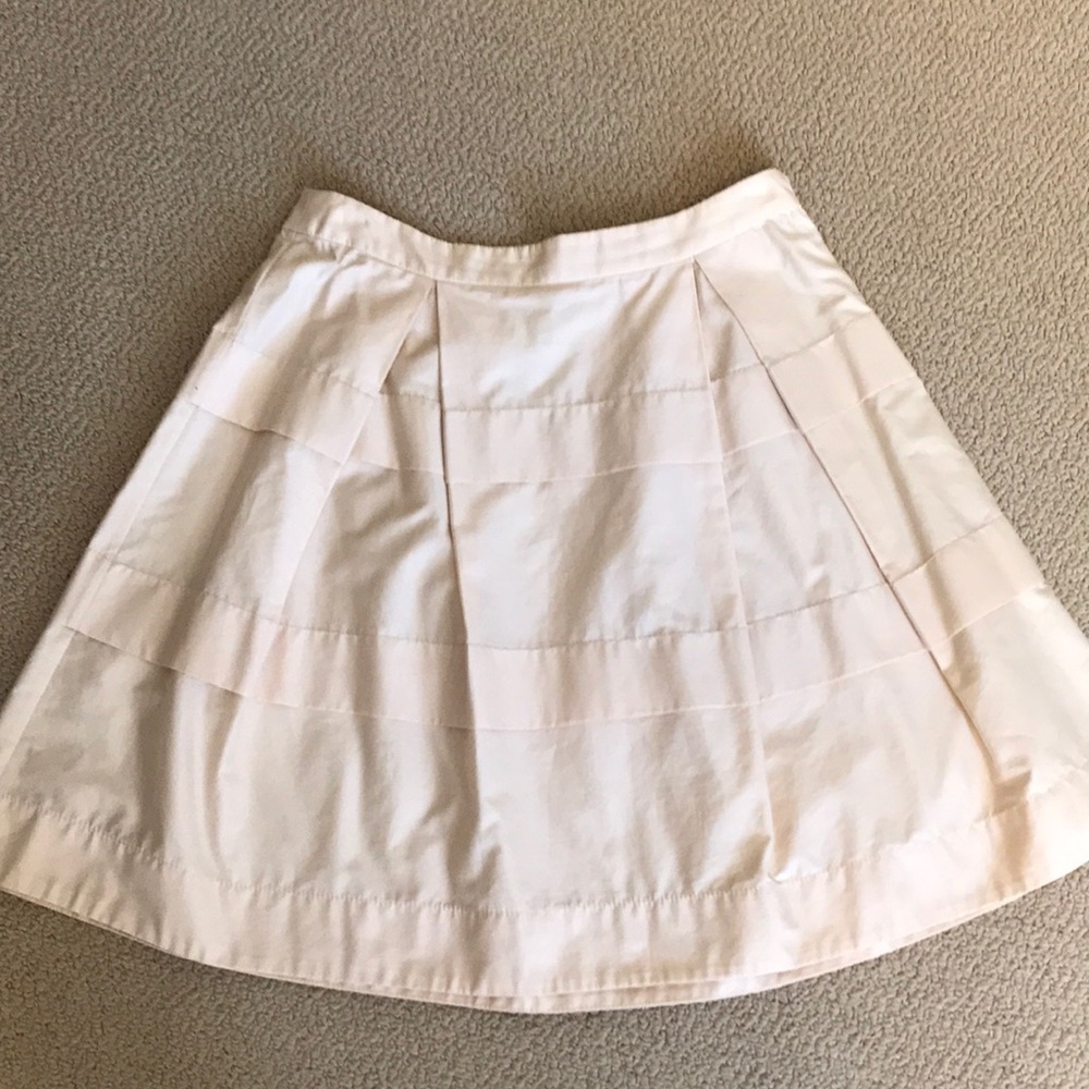 Cream JCrew A-line skirt